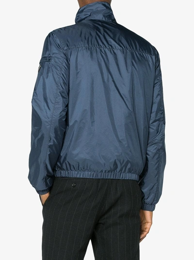 Shop Prada Windbreaker Jacket In Blue