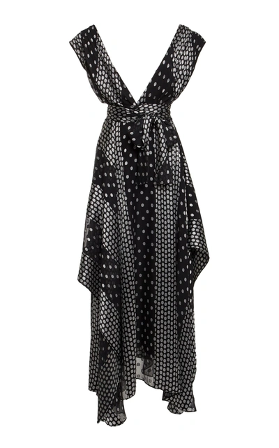 Shop Diane Von Furstenberg Draped V-neck Maxi Dress In Print