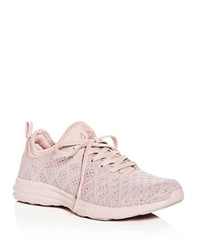 Shop Apl Athletic Propulsion Labs Women's Phantom Techloom Knit Lace Up Sneakers In Red Clay