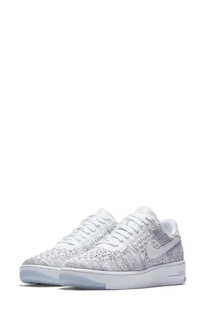 Shop Nike Air Force 1 Flyknit Low Sneaker In White/ White/ Black