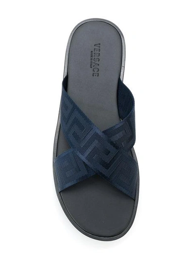 Shop Versace Greek Key Sandals