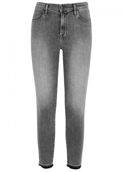 Shop J Brand Alana Grey High-rise Skinny Jeans