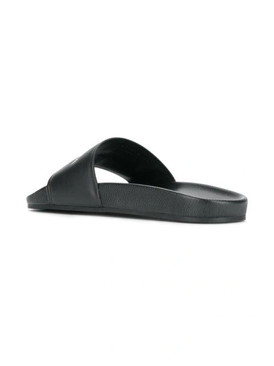 Shop Balenciaga Pool Flat Sandals In Black