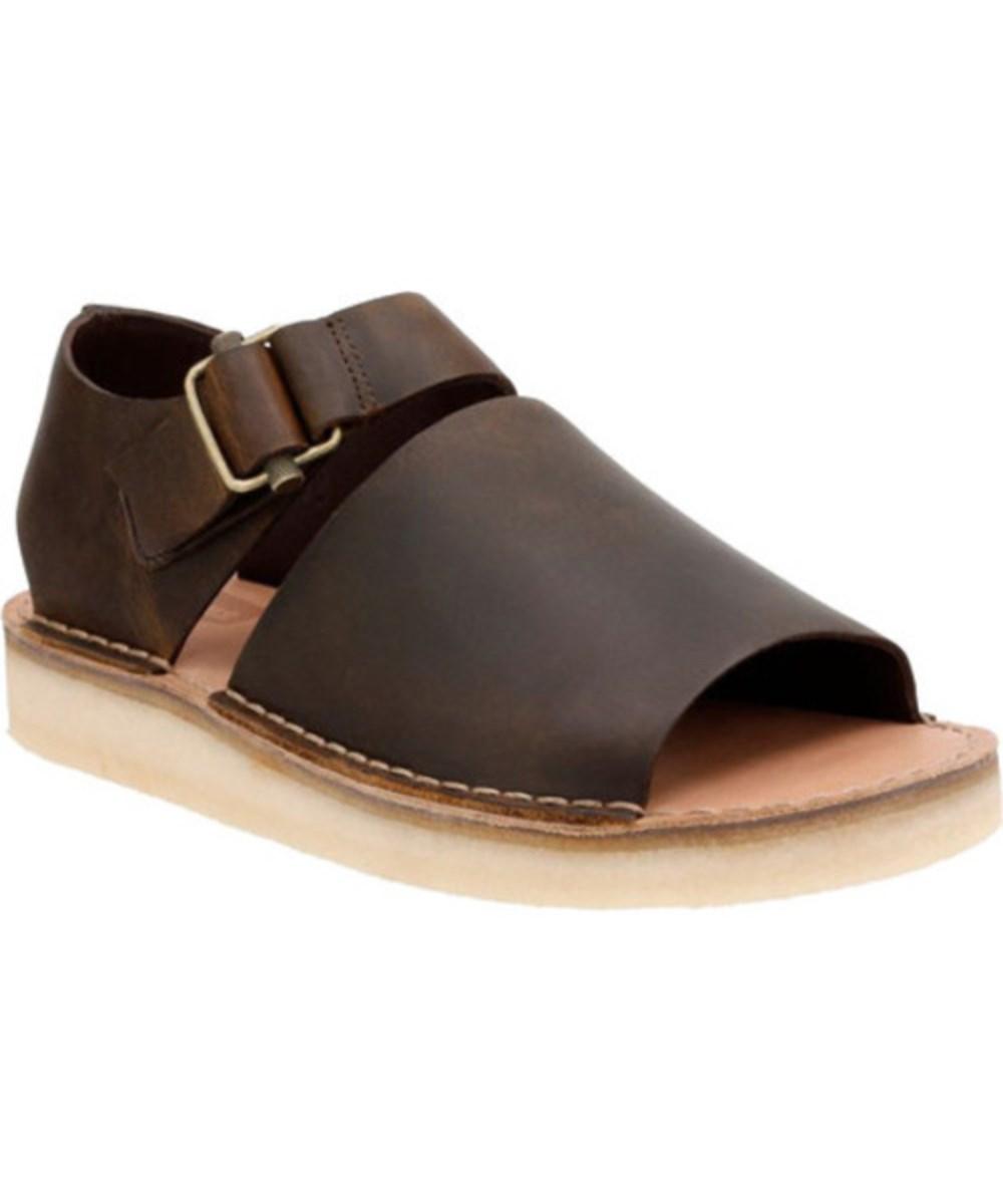 clarks mens brown leather sandals