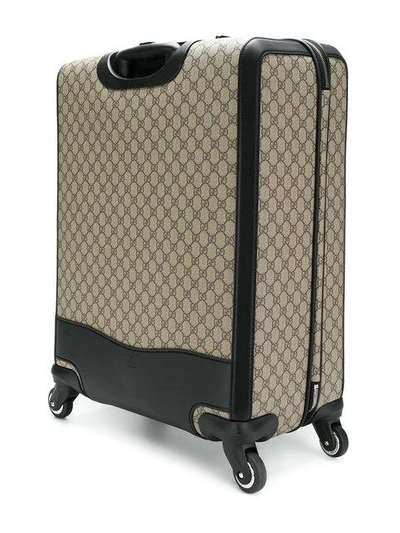Shop Gucci Gg Supreme Carry-on Case In Brown