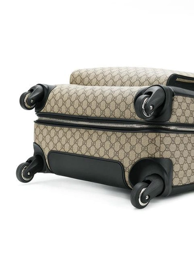 Shop Gucci Gg Supreme Carry-on Case In Brown