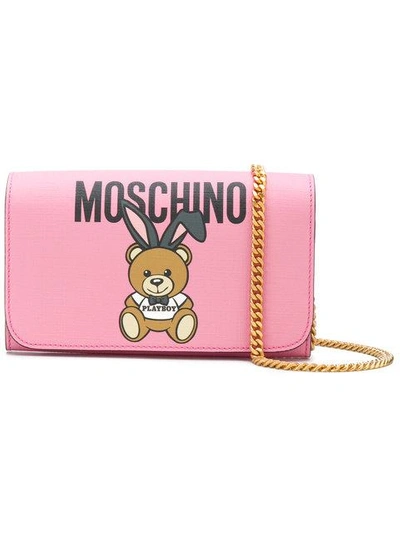 Shop Moschino Teddy Playboy Wallet On Chain