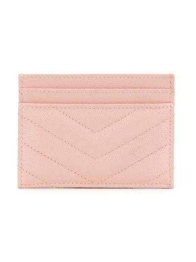 Shop Saint Laurent Loulou Credit Card Case In Pink