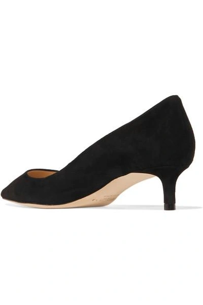 Shop Jimmy Choo Romy 40 Suede Pumps In Black