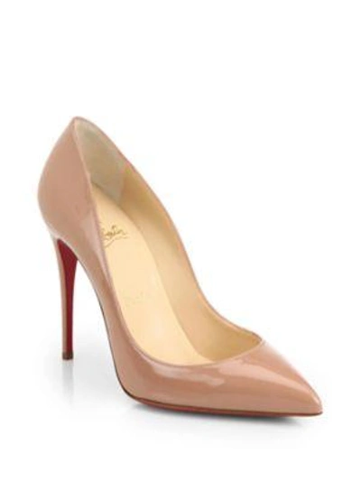 Shop Christian Louboutin Pigalle Follies 100 Patent Leather Pumps In Chine Blue