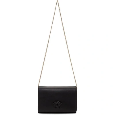 Shop Versace Black Small Palazzo Sultan Evening Chain Bag In Knjoc Black