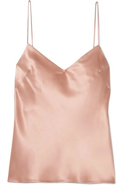 Shop Galvan Satin Camisole In Pink