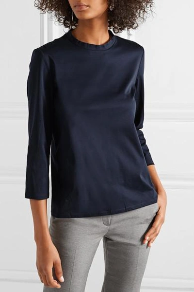 Shop The Row Mave Cotton-jersey Top In Navy