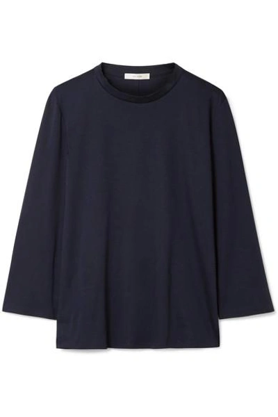 Shop The Row Mave Cotton-jersey Top In Navy
