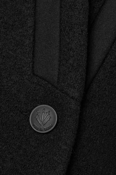 Shop Rag & Bone Tuxx Wool-felt Coat In Black