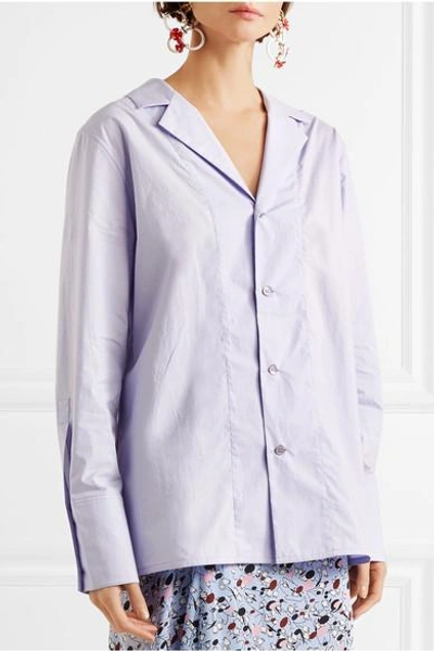 Shop Marni Cotton-poplin Shirt In Lilac