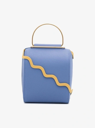 Shop Roksanda Blue Besa Leather Shoulder Bag