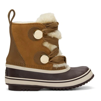 Chloé Chloe X Sorel Shearling & Suede Hiking Boots In Brown | ModeSens