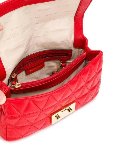 Shop Michael Michael Kors Sloan Large Shoulder Bag In Red