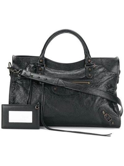 Shop Balenciaga Classic City Aj Bag In Black