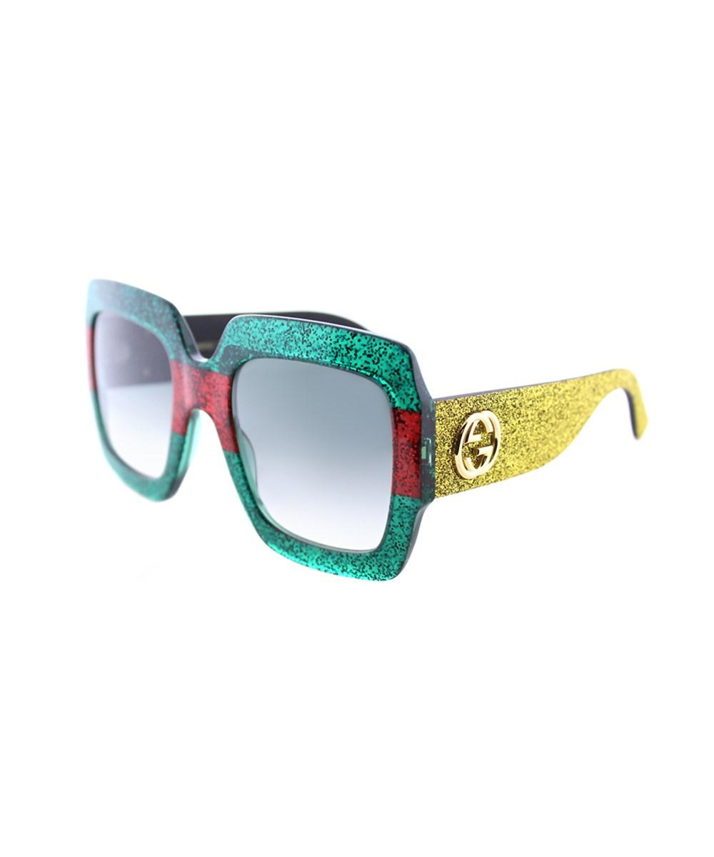 gucci glitter square sunglasses