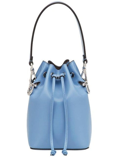 Shop Fendi Bucket Mini Bag In Blue