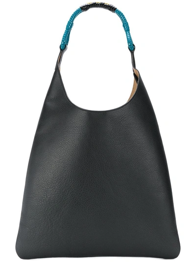 Shop Marni Woven Handle Shoulder Bag