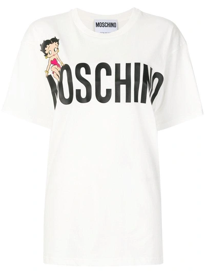 Shop Moschino Oversized Betty Boop Logo T-shirt