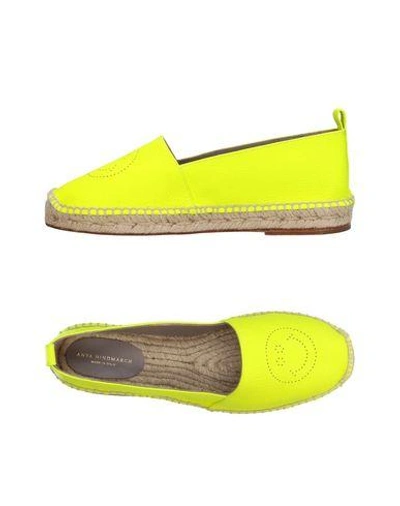 Shop Anya Hindmarch Espadrilles In Yellow