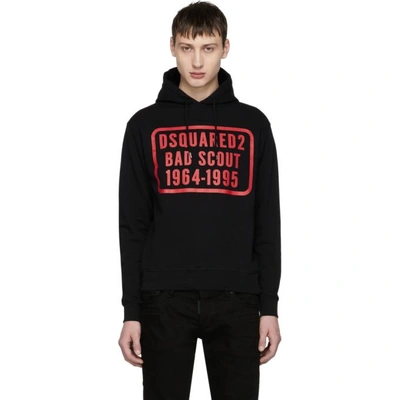 Shop Dsquared2 Black Soft Logo Hoodie