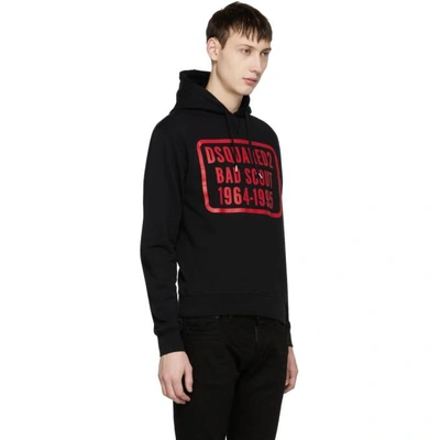 Shop Dsquared2 Black Soft Logo Hoodie