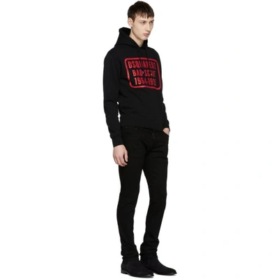 Shop Dsquared2 Black Soft Logo Hoodie