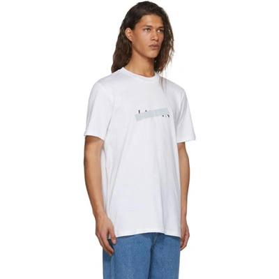 Shop Lanvin White Crossed Out Logo T-shirt