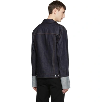 Shop Helmut Lang Indigo Re-edition Zip Denim Jacket