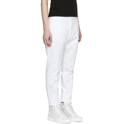 Shop Dsquared2 White Hockney Trousers In 100 White