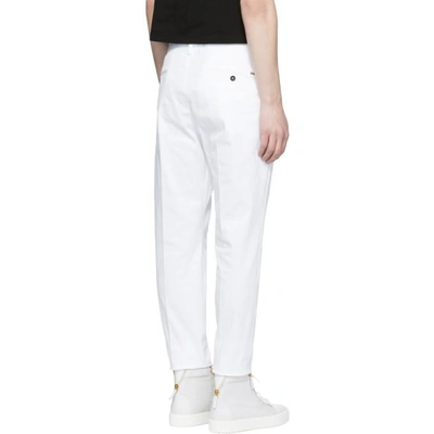 Shop Dsquared2 White Hockney Trousers In 100 White