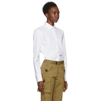 Shop Dsquared2 White Slim Button-down Shirt