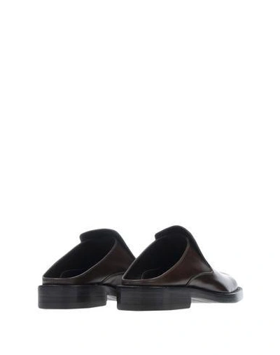 Shop Balenciaga Slippers In Dark Brown