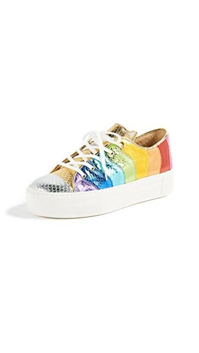 Shop Charlotte Olympia Purrfect Sneakers In Multi