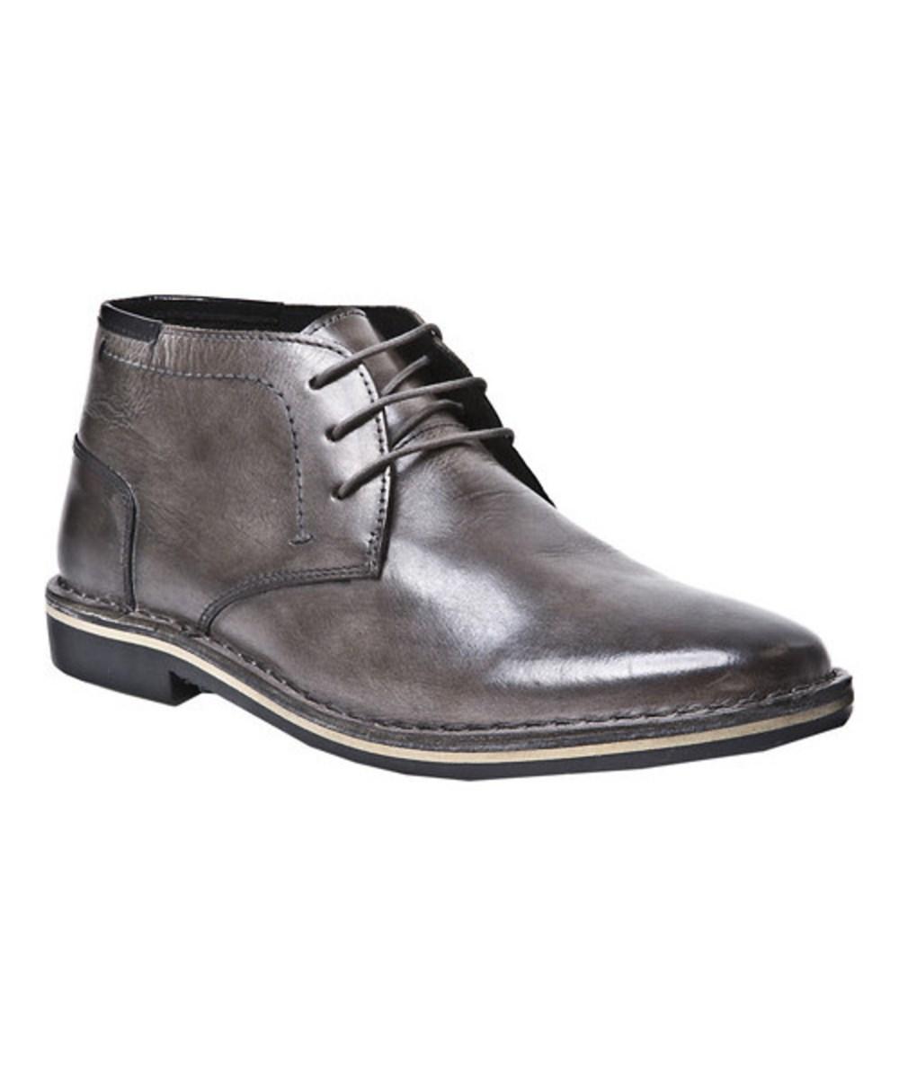 grey leather chukka boots
