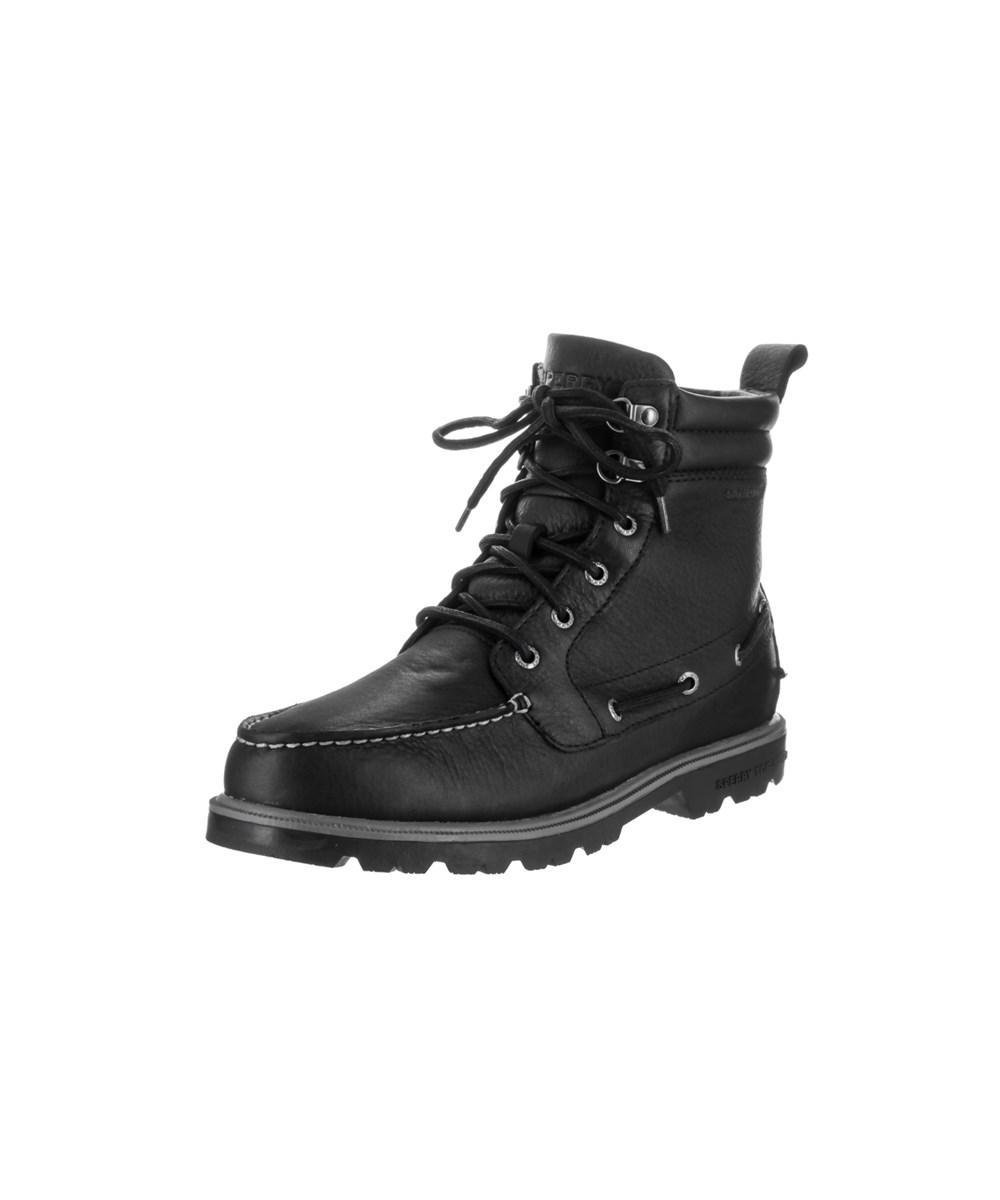 mens black sperry boots