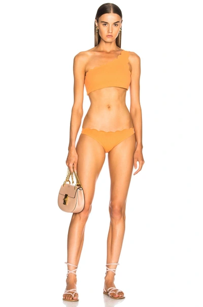 Shop Marysia Swim Santa Barbara Bikini Top In Orange