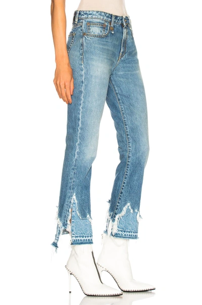 Shop R13 Kick With Double Shredded Hems In Blue