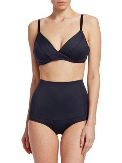 Shop Malia Mills Retro-style High-waist Swimsuit Bottom In Signature Black