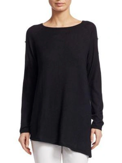 Shop Tse X Sfa Cashmere Pearl-sleeve Top In Black