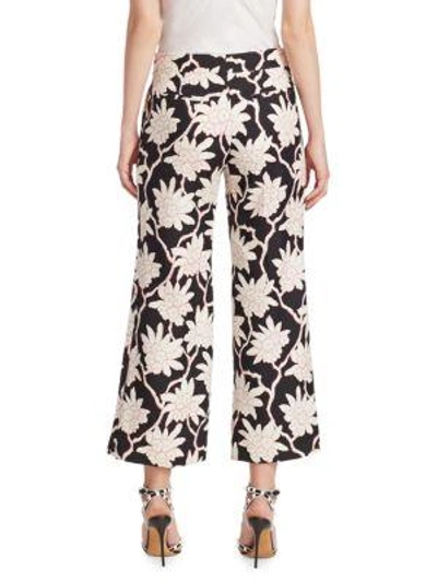 Shop Valentino Rhododendron Pants In Black