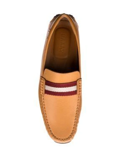 Shop Bally Pearce Leather Drivers In Tan