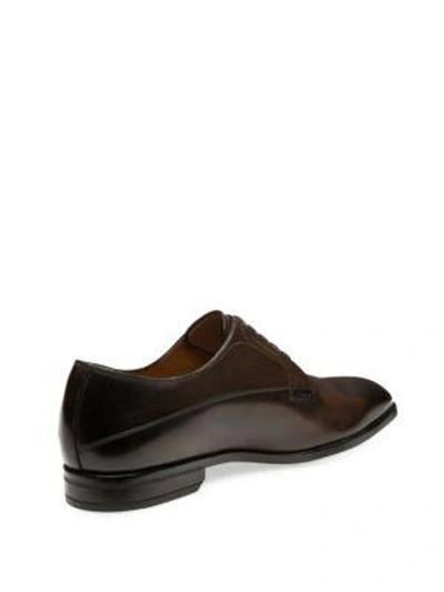 Shop Bally Lantel Lace-up Leather Derbys In Brown