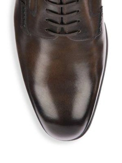 Shop Bally Lantel Lace-up Leather Derbys In Brown