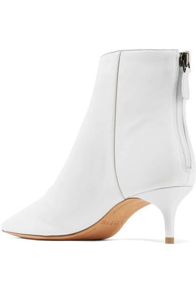 Shop Alexandre Birman Kittie Leather Ankle Boots In White